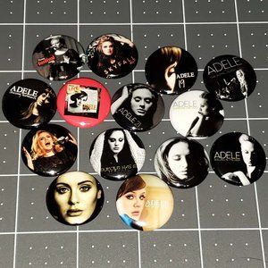 14 Adele Buttons 1 Inch Button Pin Mini LP Vinyl LP Albums 21 Rumour Has It 19